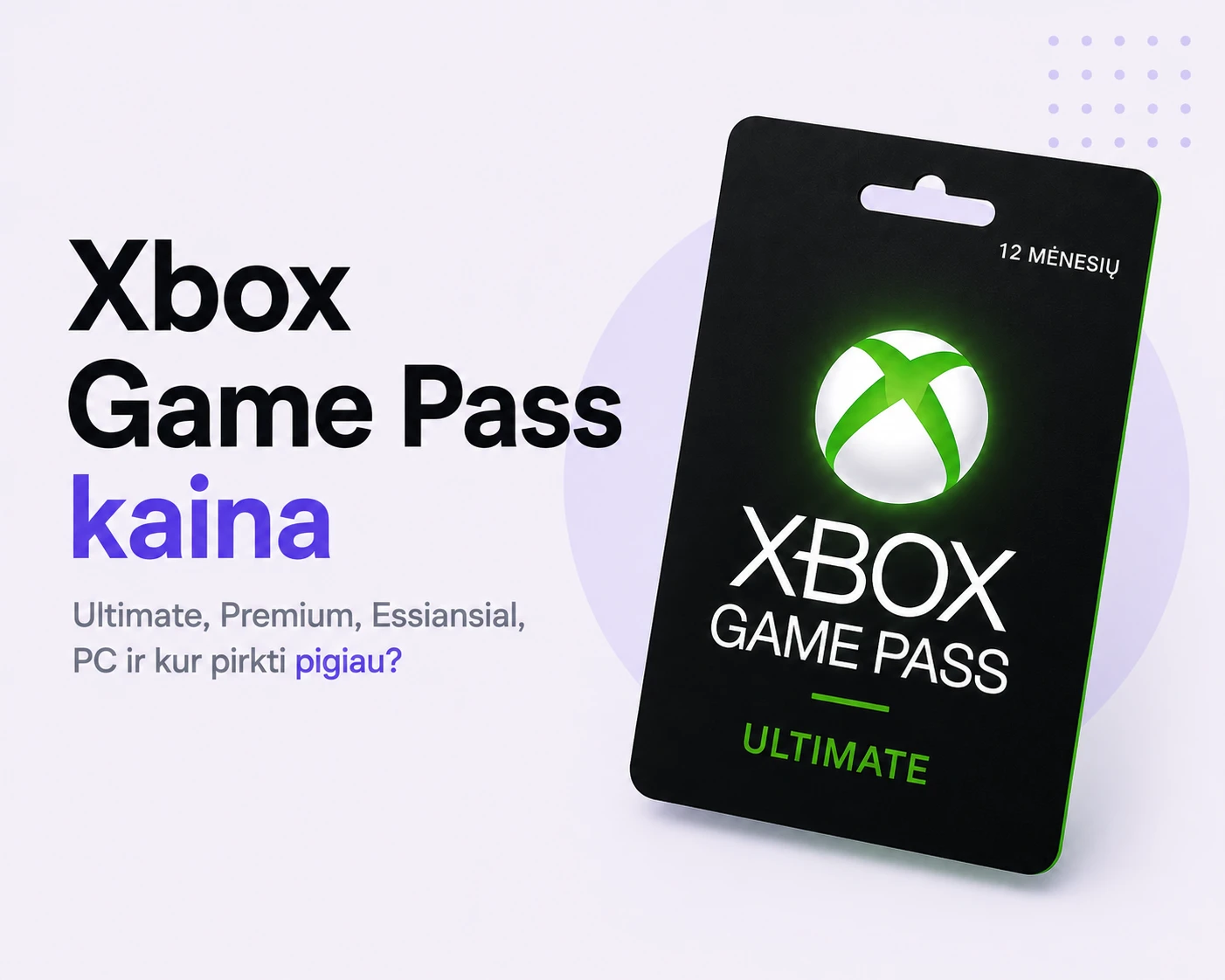Xbox Game Pass kaina: Ultimate, Premium, PC ir kur pirkti pigiau